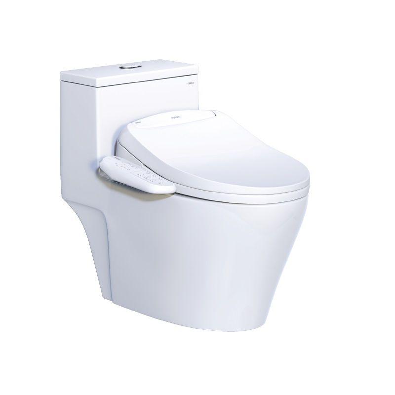 Bàn cầu 1 khối Caesar CD1356 (không nắp) + nắp rửa TAF400H