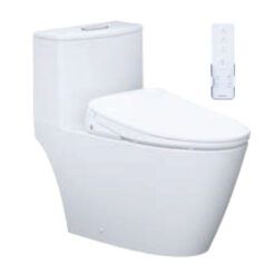 Bàn cầu 1 khối Caesar CD1363 (không nắp) + nắp rửa TAF710H