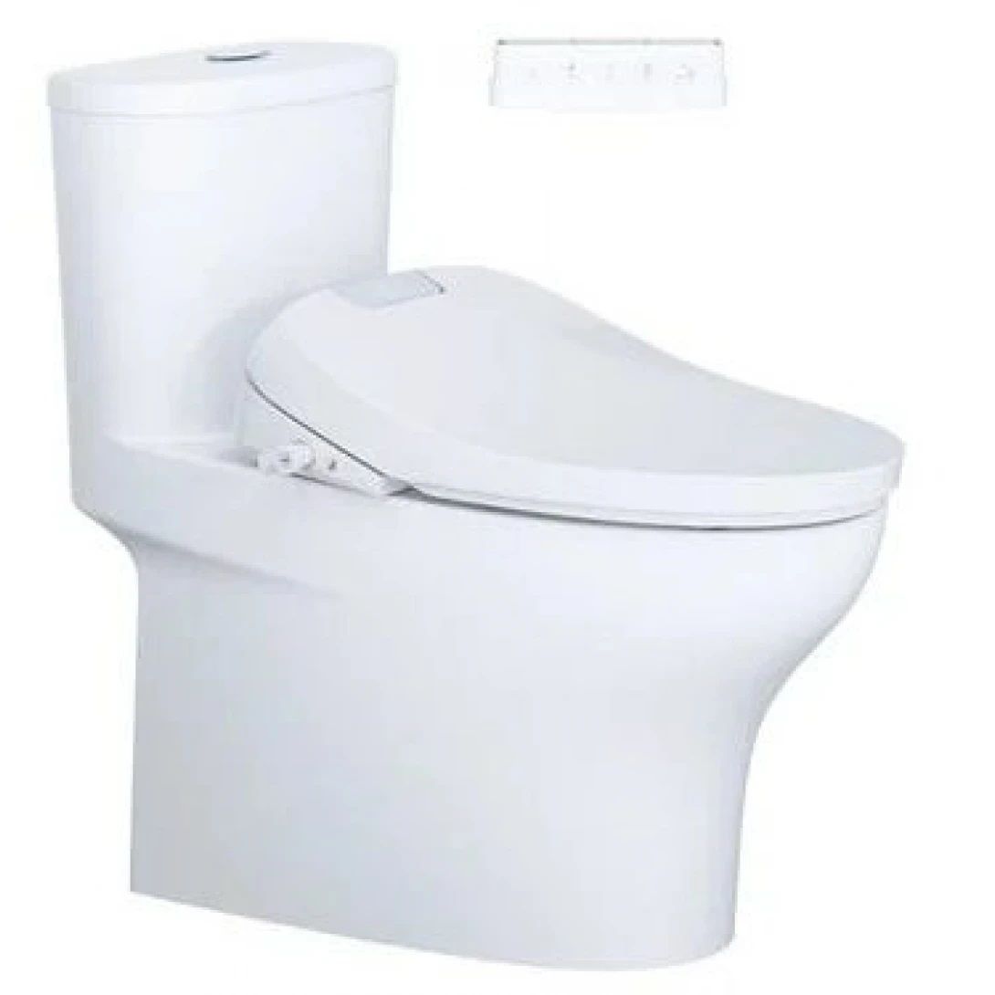 Bàn cầu 1 khối Caesar CD1394 (không nắp) + nắp rửa TAF610H