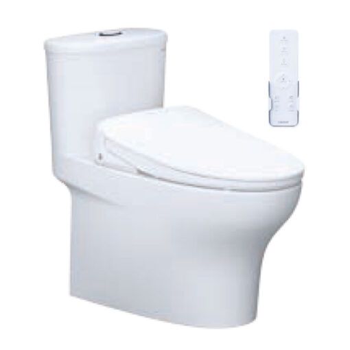 Bàn cầu 1 khối Caesar CD1394 (không nắp) + nắp rửa TAF710H