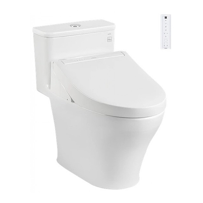 Bàn cầu một khối TOTO MS857DW14#XW kết hợp nắp rửa