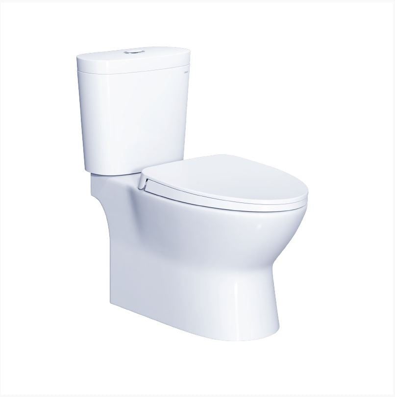 Bàn cầu 2 khối nắp rửa điện tử Caesar CD1320 (không nắp) + TAF512H