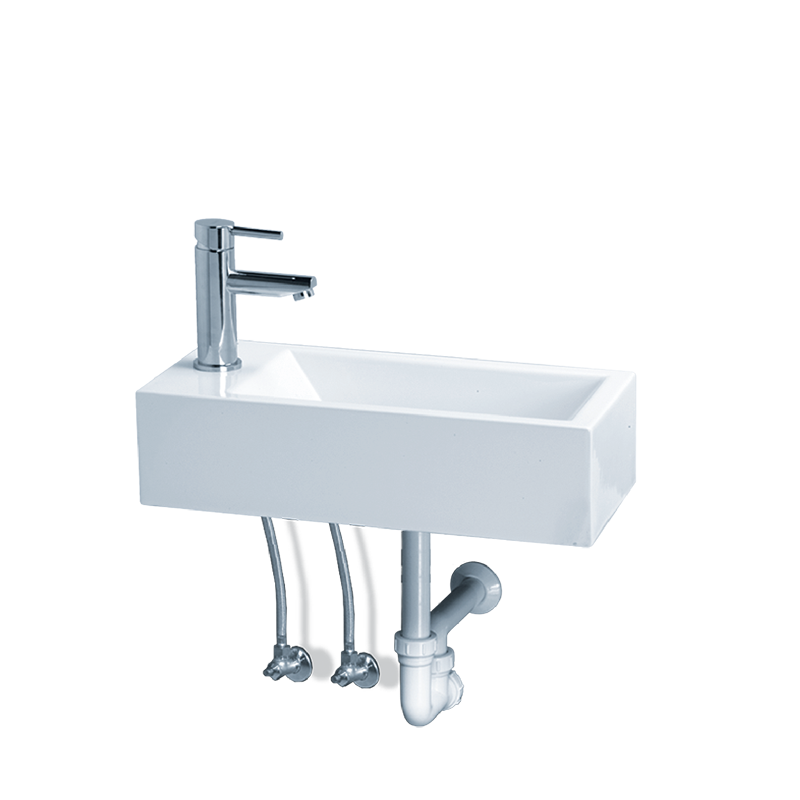 Chậu rửa mặt vuông treo Caesar LF5239L