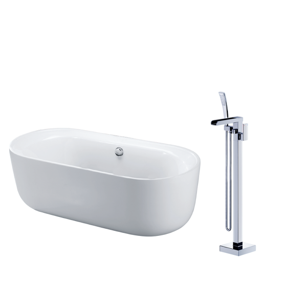 Combo bồn tắm lập thể + vòi sen bồn tắm nóng lạnh Caesar AT0770+AS689C