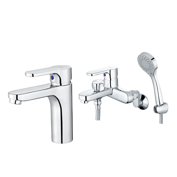 Combo vòi sen + vòi chậu nóng lạnh Caesar B570CU+S573C