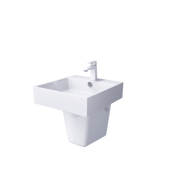 Combo lavabo treo + chân sứ Caesar LF5261 + PF2463