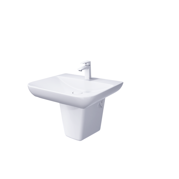 Combo lavabo treo + chân sứ Caesar LF5370 + PF2463
