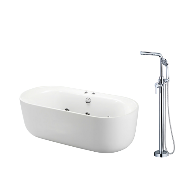 Combo bồn tắm massage + vòi bồn tắm đứng Caesar MT0770LH+AS489C