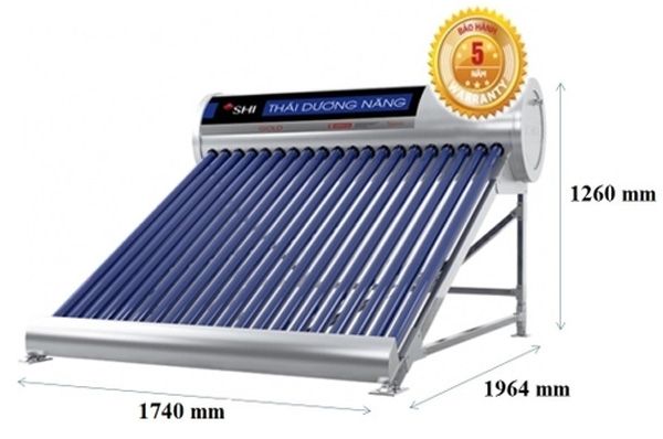 Thái dương năng Sơn Hà NANO GOLD 200L ống dầu