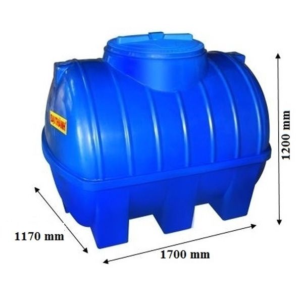 Bồn nước nhựa Đại Thành Thế Hệ Mới 1500L ngang TA1500EX(N)