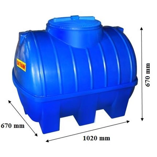 Bồn nước nhựa Đại Thành Thế Hệ Mới 300L ngang TA300EX(N)