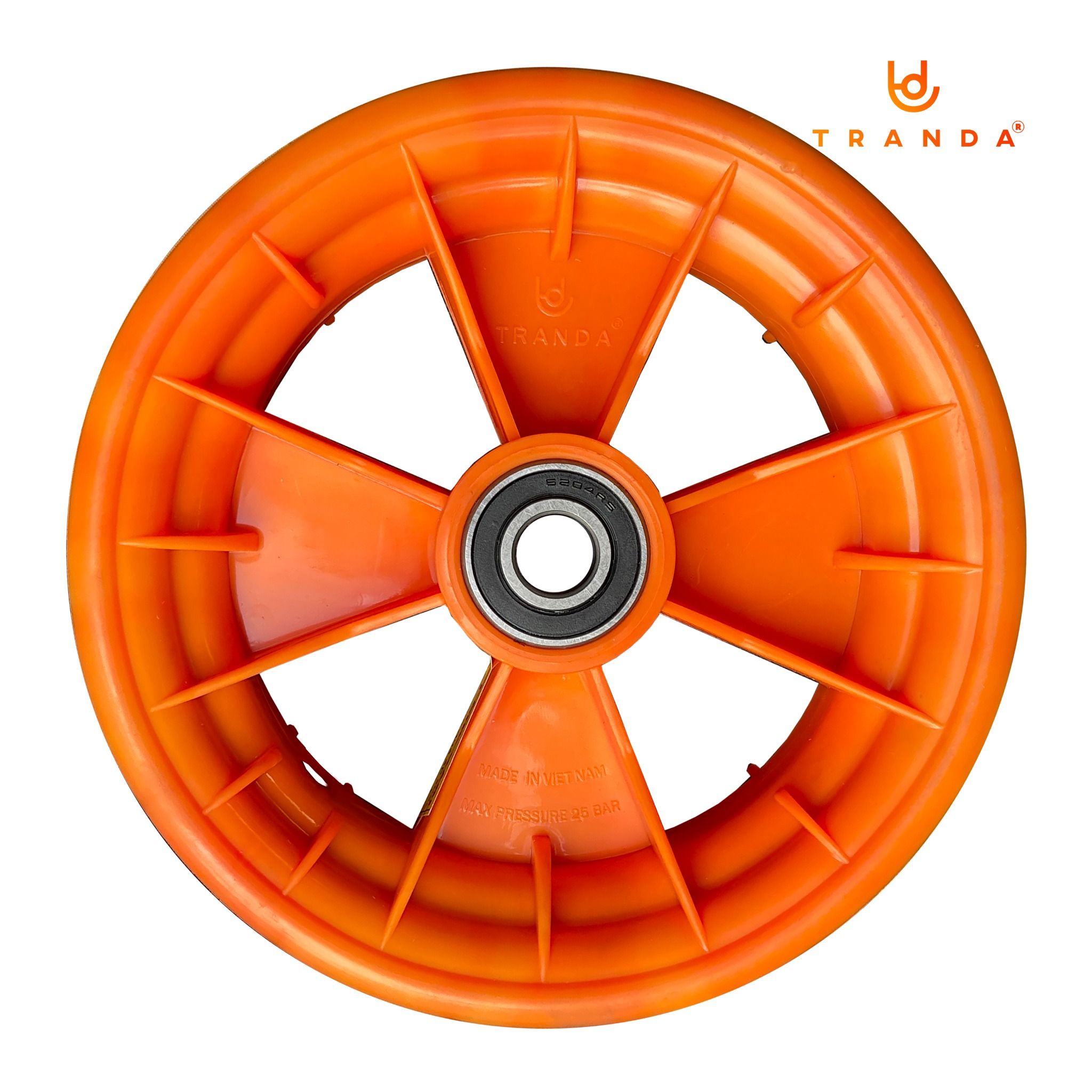  Mâm bánh xe nhựa 3.50-8, màu cam 