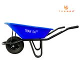  Xe rùa thùng nhựa xanh dương KE, sườn sơn tĩnh điện, bánh hơi 3.50-8, tải trọng 150 Kg 