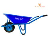  Xe rùa thùng nhựa xanh dương KE, sườn sơn tĩnh điện, bánh hơi 3.50-8, tải trọng 150 Kg 