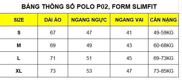 PL ÁO THUN POLO COTTON P2 ( 5 MÀU)