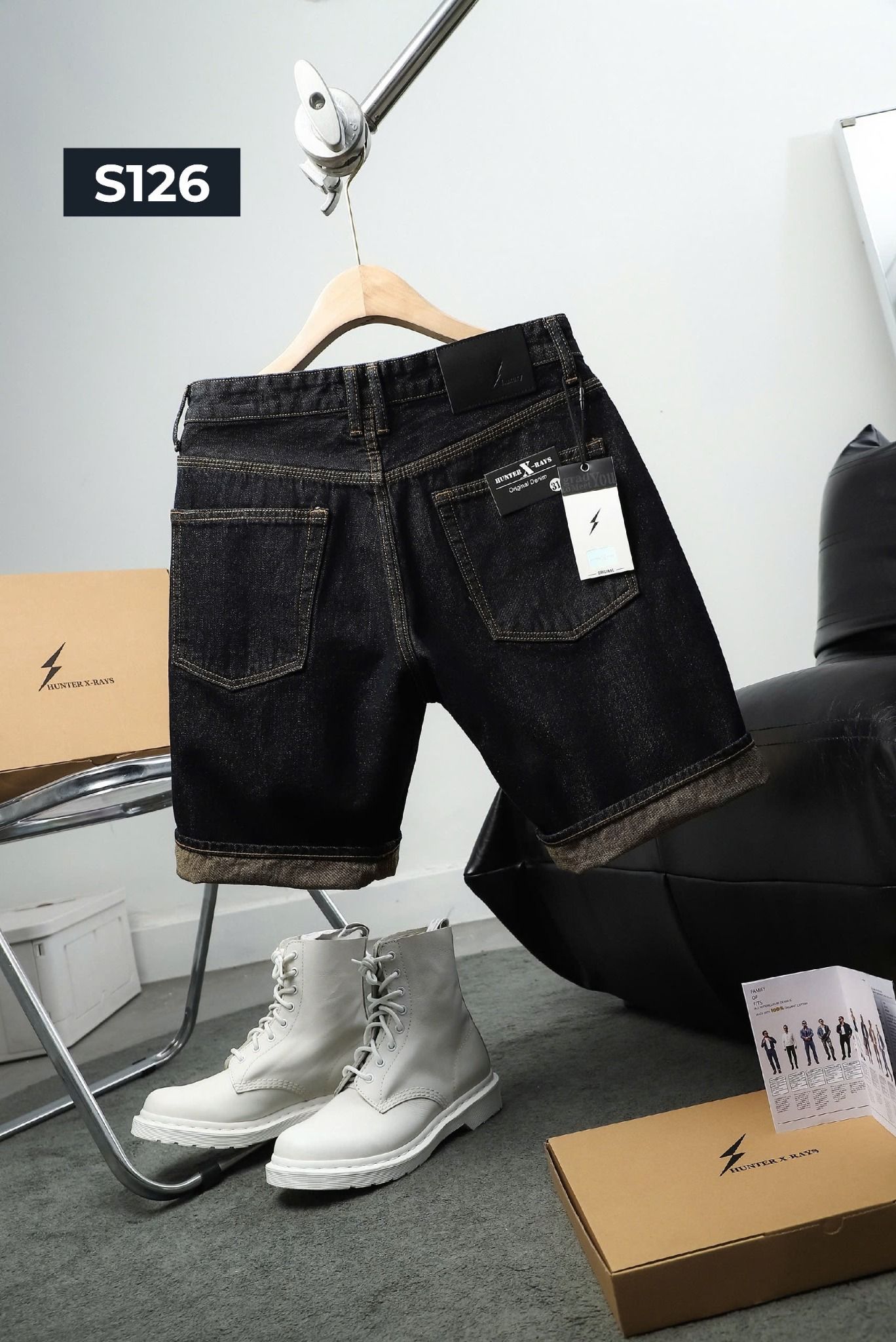 QUẦN SHORT JEANS S126 S127 HUNTER XRAYS SELVEDGE DENIM