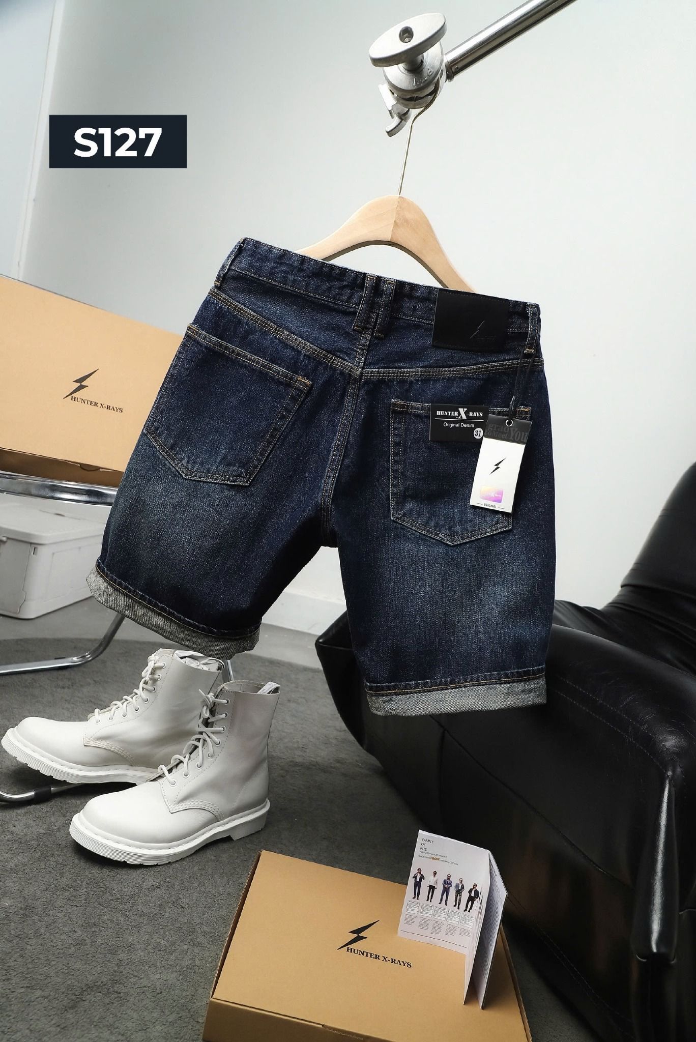 QUẦN SHORT JEANS S126 S127 HUNTER XRAYS SELVEDGE DENIM