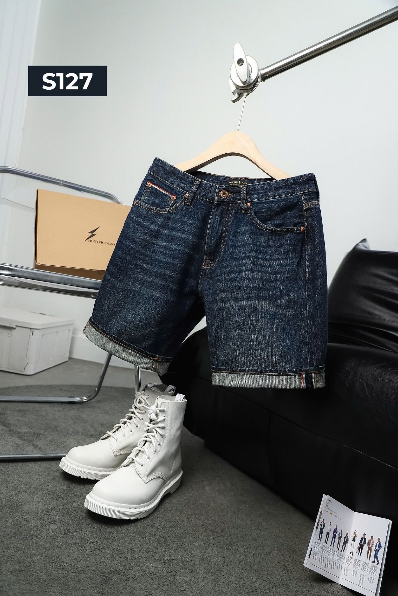 QUẦN SHORT JEANS S126 S127 HUNTER XRAYS SELVEDGE DENIM