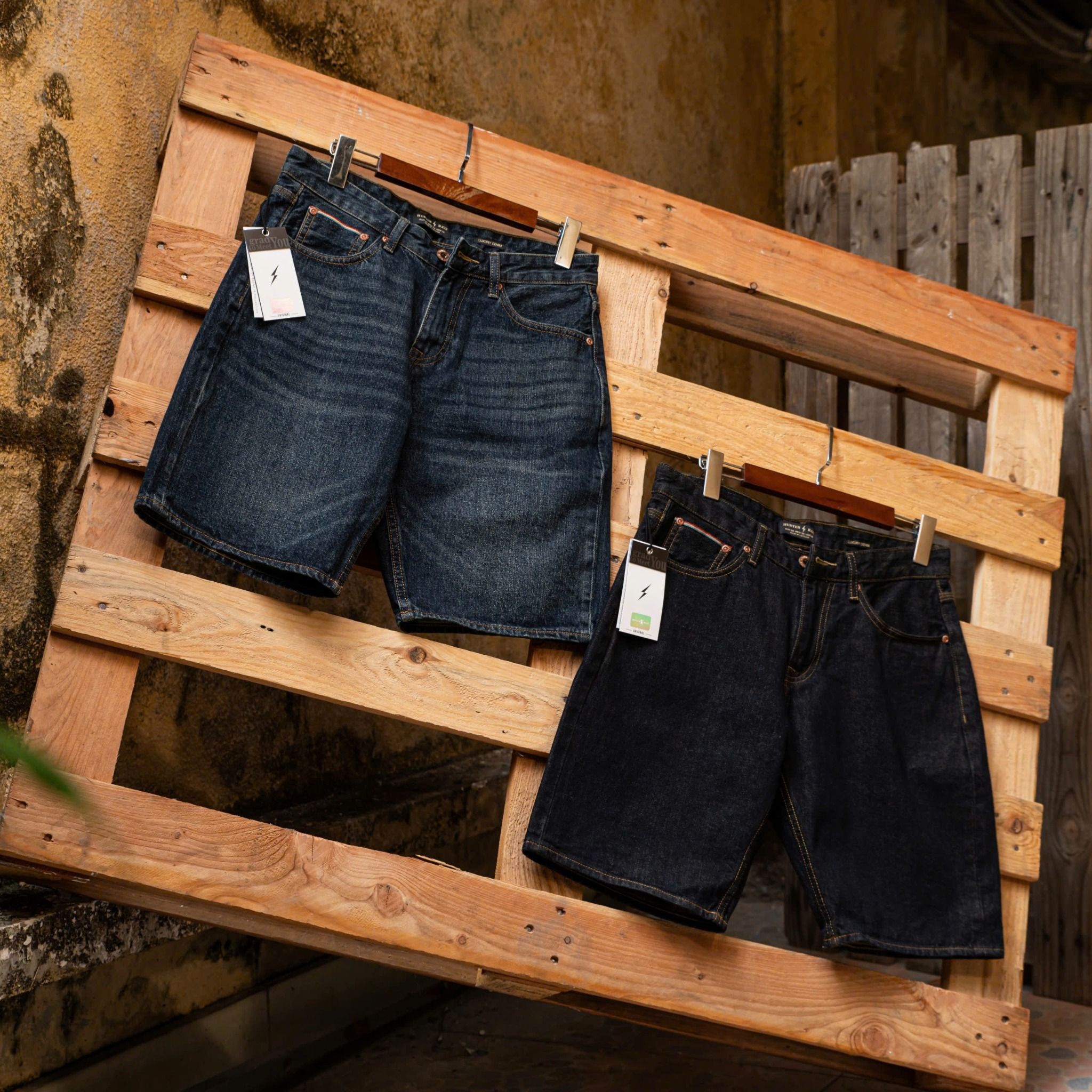 QUẦN SHORT JEANS S126 S127 HUNTER XRAYS SELVEDGE DENIM