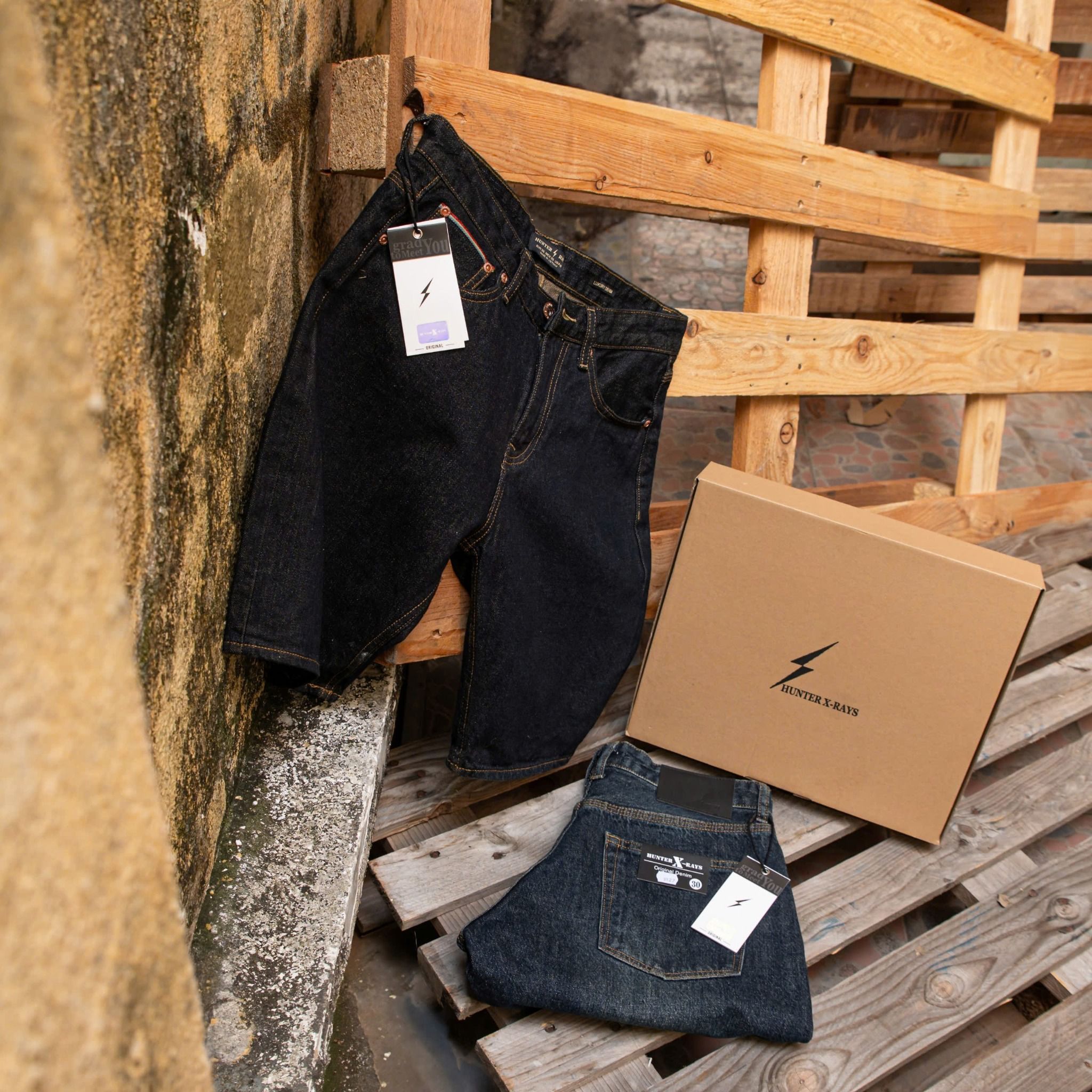 QUẦN SHORT JEANS S126 S127 HUNTER XRAYS SELVEDGE DENIM