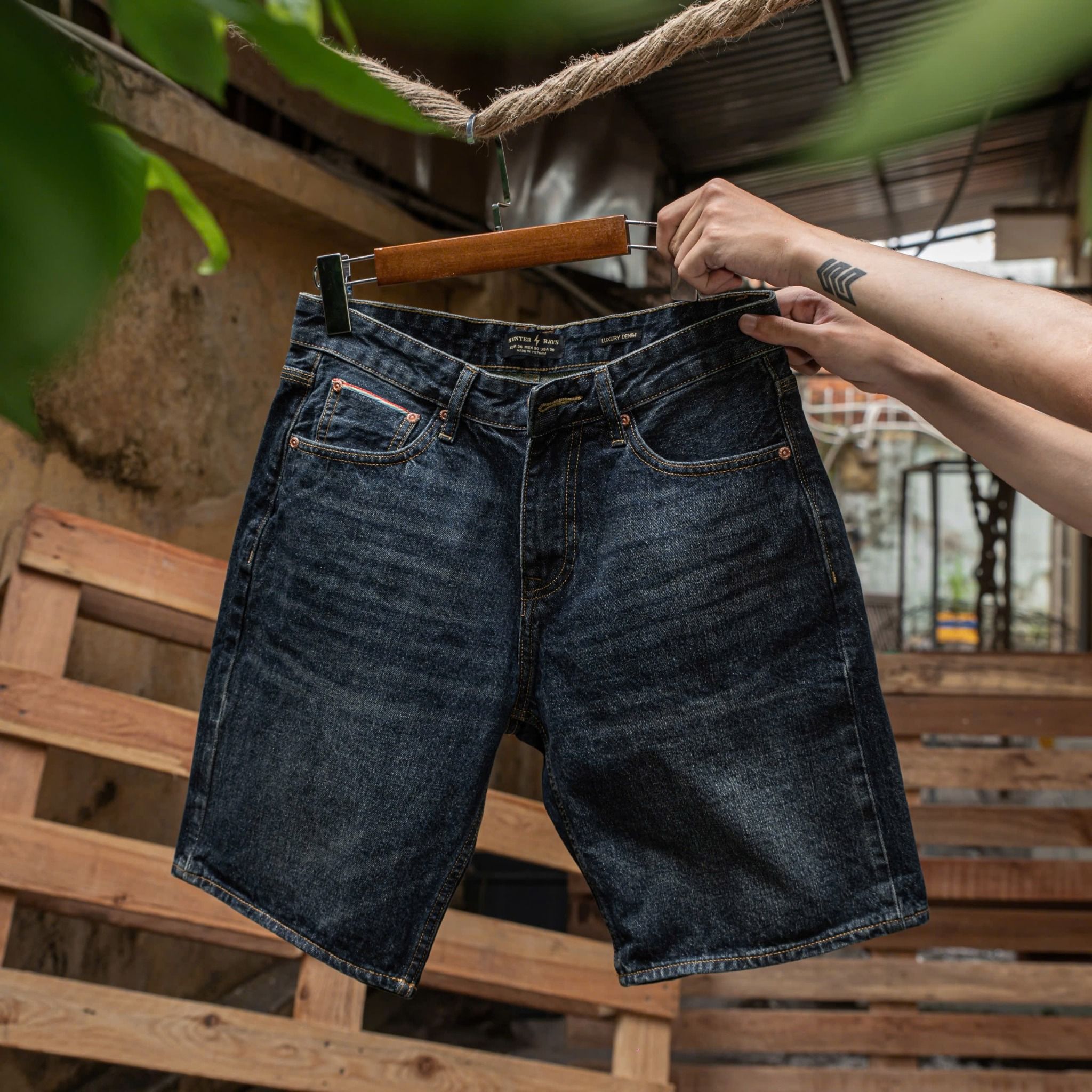 QUẦN SHORT JEANS S126 S127 HUNTER XRAYS SELVEDGE DENIM