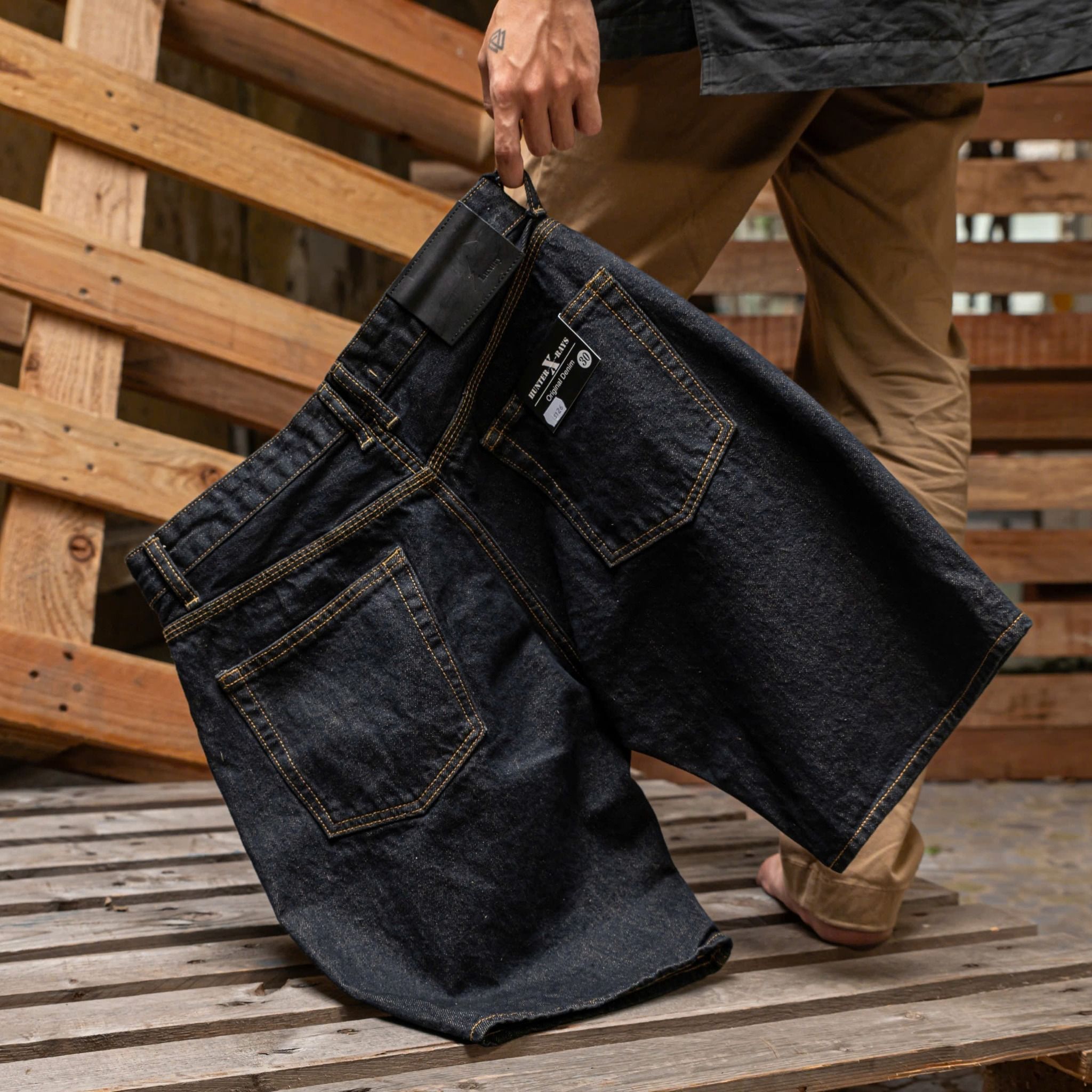 QUẦN SHORT JEANS S126 S127 HUNTER XRAYS SELVEDGE DENIM