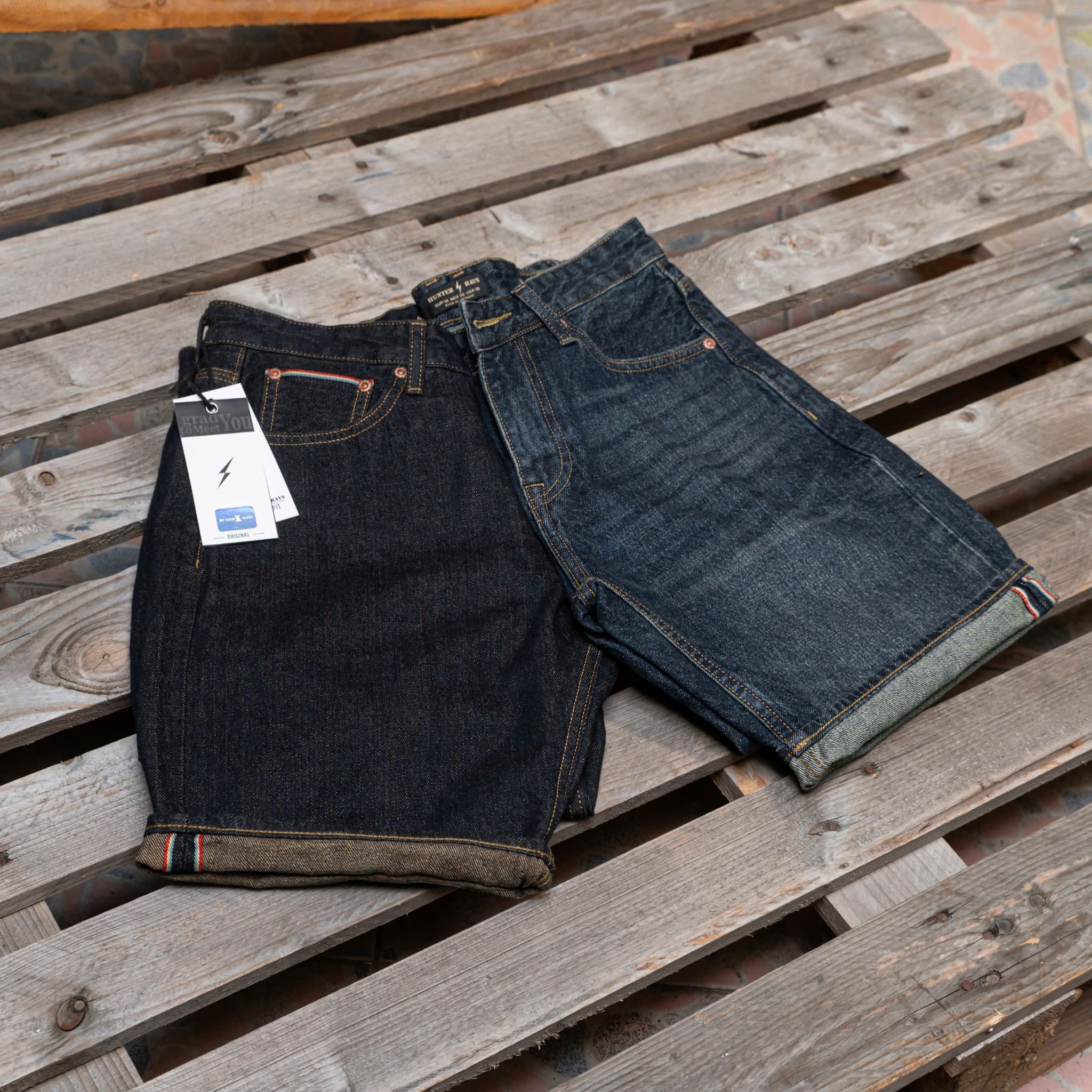 QUẦN SHORT JEANS S126 S127 HUNTER XRAYS SELVEDGE DENIM
