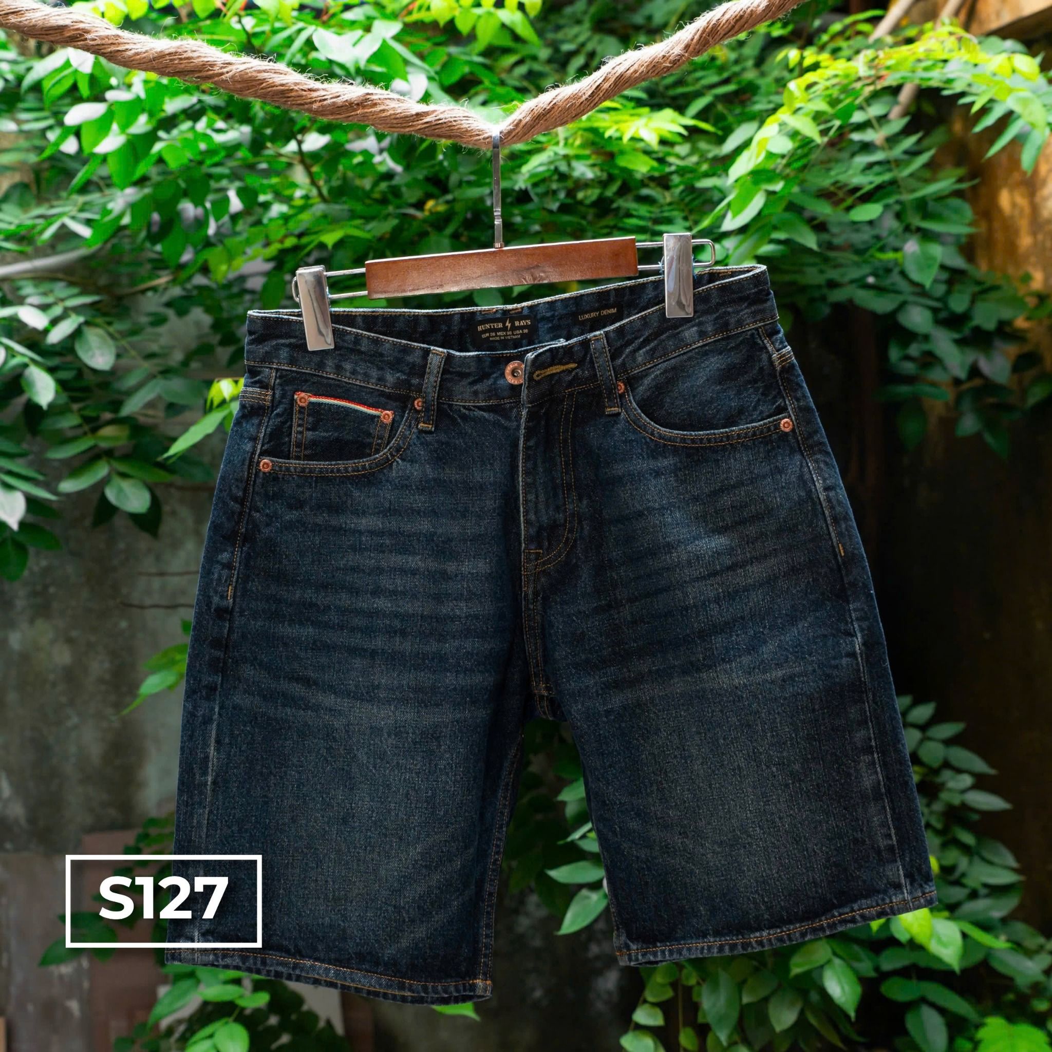 QUẦN SHORT JEANS S126 S127 HUNTER XRAYS SELVEDGE DENIM