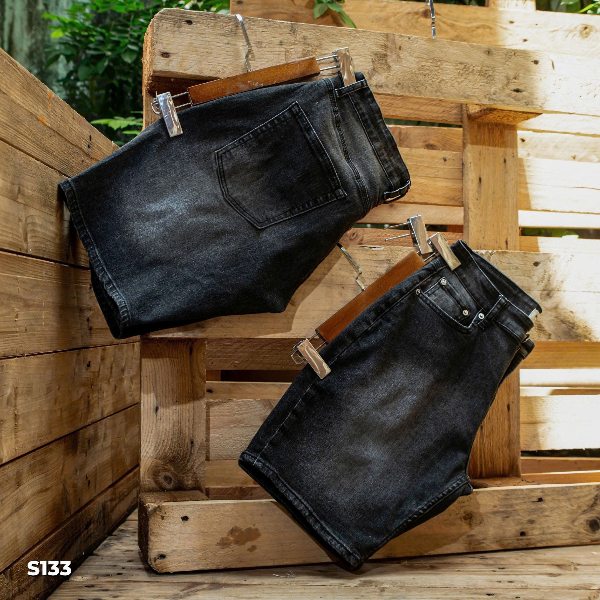 QJ SHORT S132 S133 XÁM ĐEN HUNTER