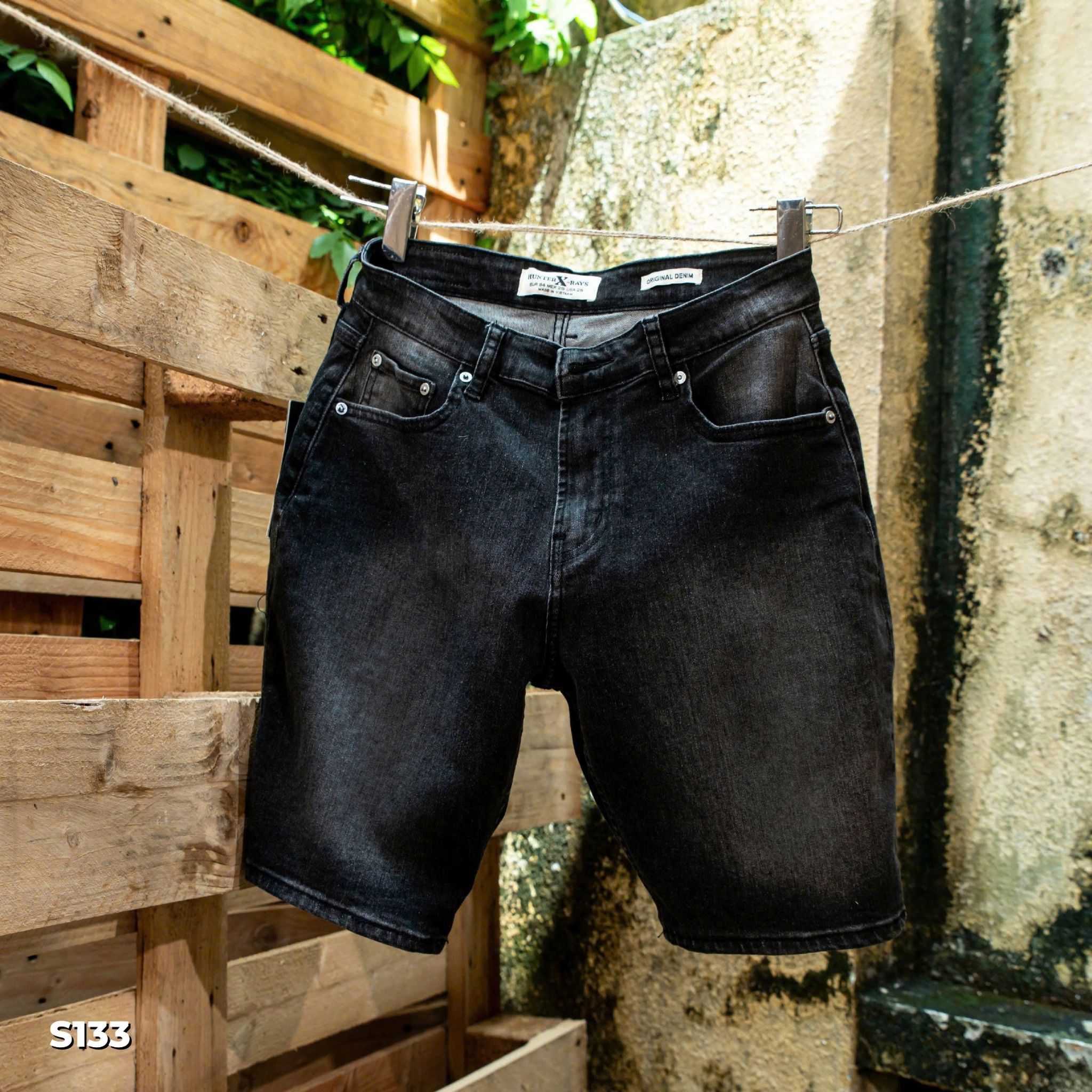 QJ SHORT S132 S133 XÁM ĐEN HUNTER