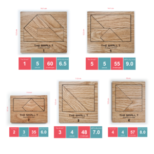 Bộ Small T 5 cấp độ rèn tư duy hình khối