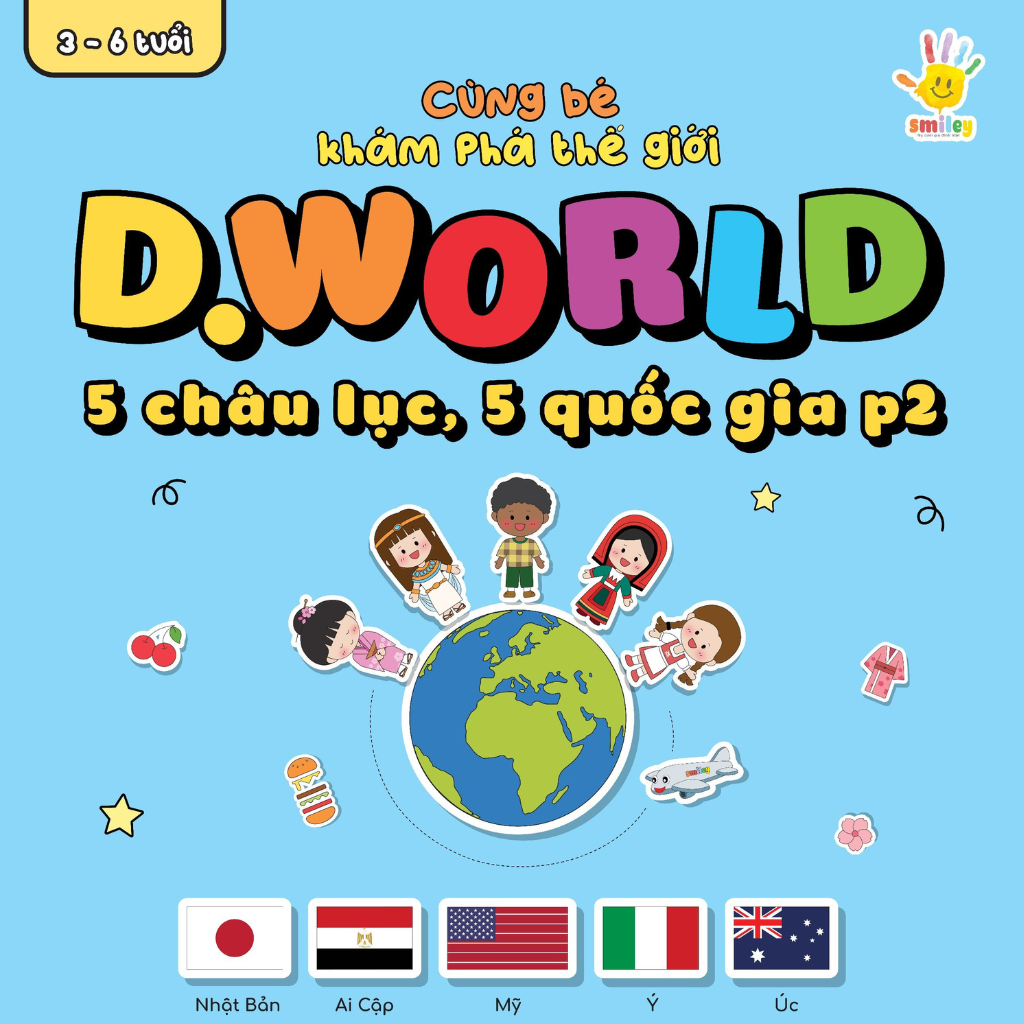 Bộ cơ bản - D.World 5 Châu lục, 5 quốc gia | Nhật Bản, Ý, Mỹ, Ai Cập, Úc