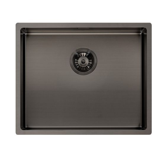 Chậu Rửa Bát Inox 1 Hố Miami 50 Xám Kim Loại PVD HMH.R30721