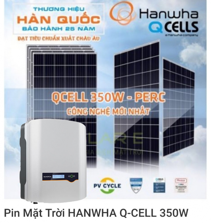  Pin mặt trời HANWHA Q-CELL 350W 