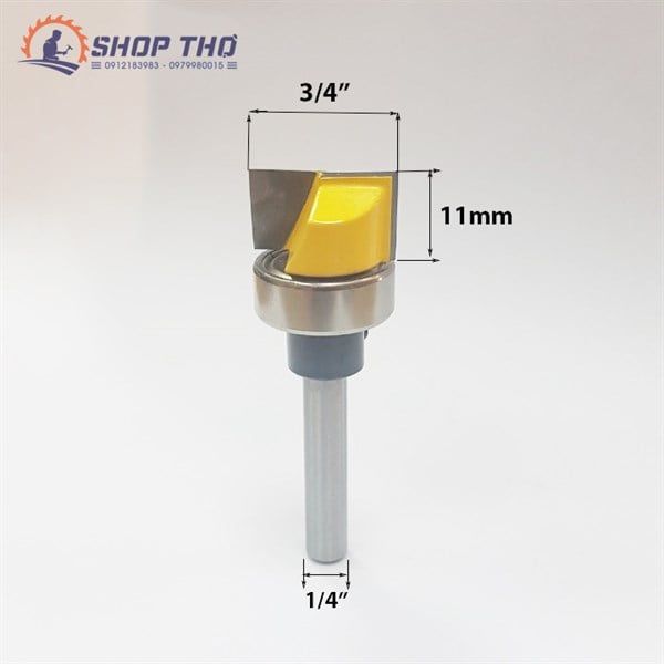 Mũi phay lấy nền có bi 1/4x3/4x11