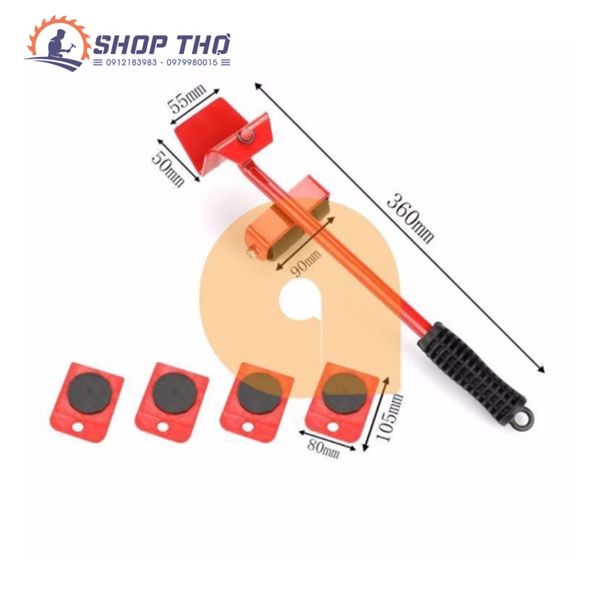 Bộ dụng cụ nâng hạ và di chuyển bàn, ghế, giường, tủ.