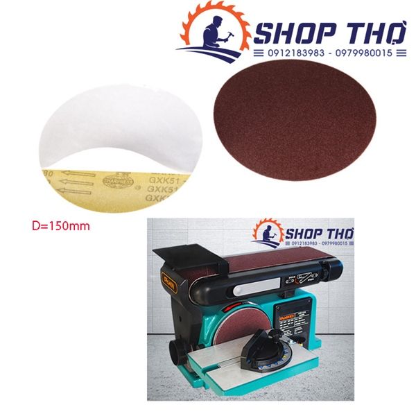 Giấy nhám tròn có keo dính đường kính 150mm - P180 cho máy ALLWIN 550W