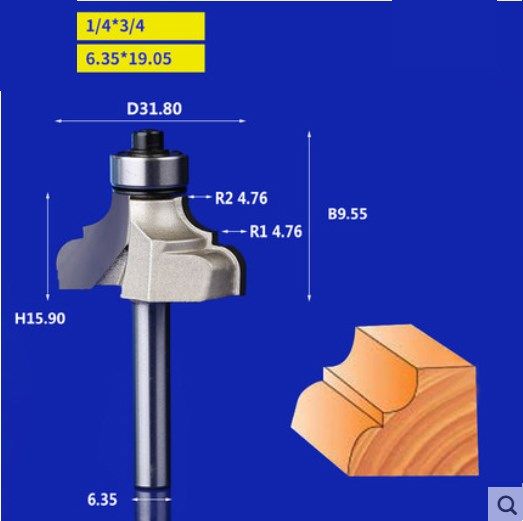 Mũi phay đánh chỉ Tideway LC08071204 1/4*3/4