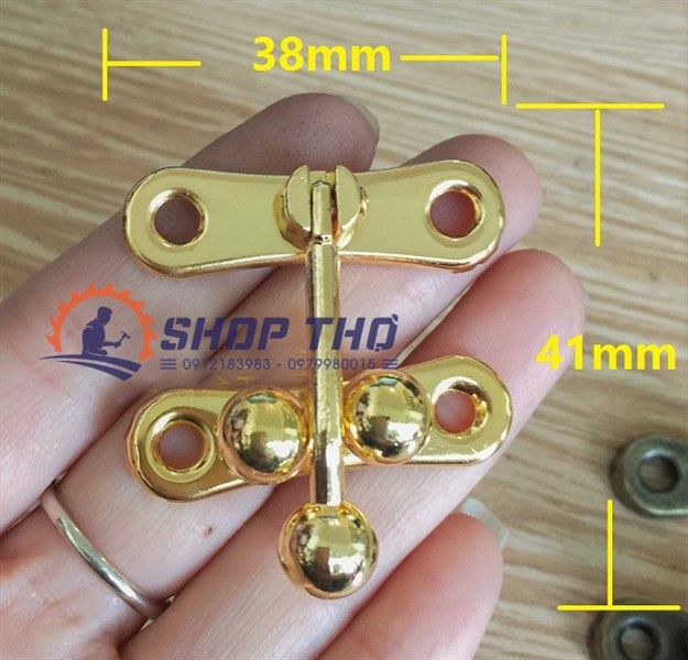 Khóa giả cổ bi gài màu vàng