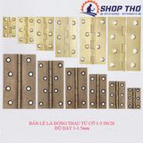  Bản lề lá chất liệu đồng thau màu đồng cỡ 3'' loại dày 