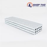  Nam châm đất hiếm hạt tròn 8x1.5mm mạ kẽm 