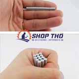  Nam châm đất hiếm hạt tròn 8x1.5mm mạ kẽm 