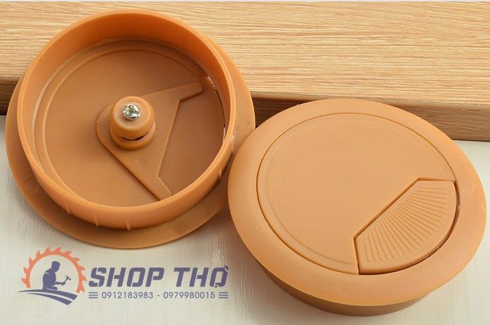 Nắp luồn dây điện D60 màu vàng