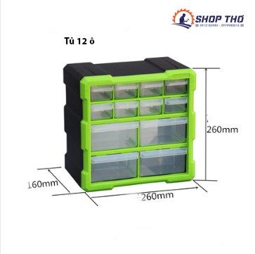 Tủ đựng linh kiện - loại 12 ô