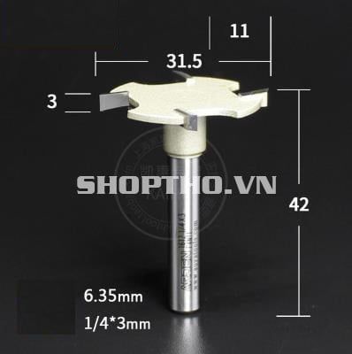 Mũi phay Arden 1612 - đánh rãnh 1/4*3mm