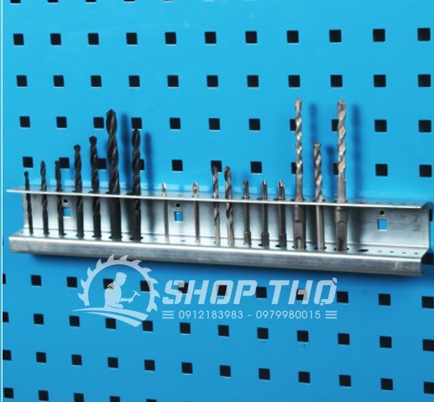 Giá gài mũi khoan 390x26mm - treo bảng Pegboard