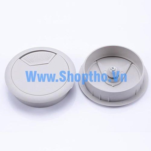 Nắp luồn dây điện D53 màu ghi sáng