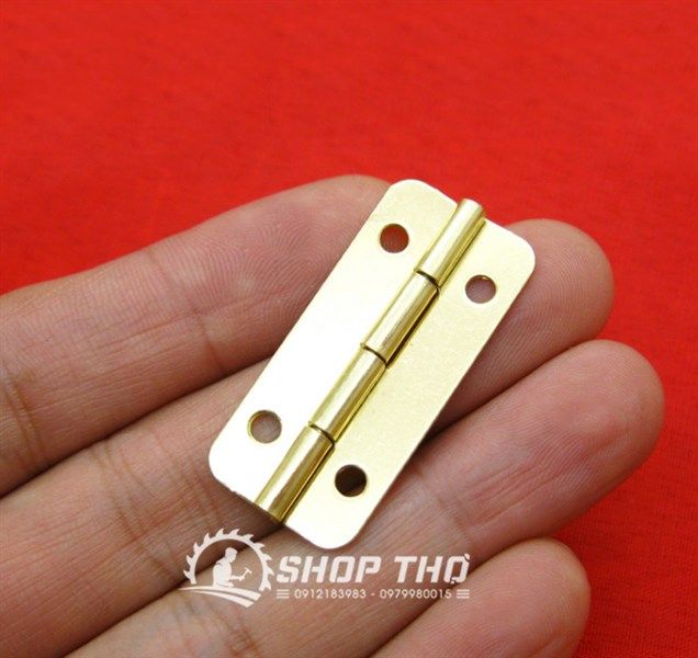  Bản lề chữ nhật 30x17mm màu vàng bo góc 