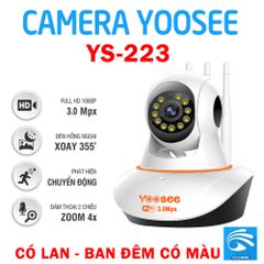 Camera IP Wifi YOOSEE YS-223 - 3MP - 3 râu ( Có Màu Ban Đêm, Có Cổng Lan)