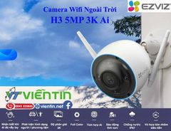 Camera Wi-Fi không dây ngoài trời EZVIZ H3 3K (5MP), phát hiện con người